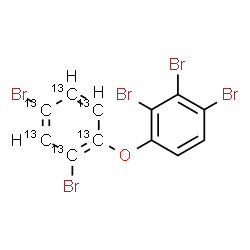 ChemSpider 2D Image | 1,2,3-Tribromo-4-{[2,4-dibromo(~13~C_6_)phenyl]oxy}benzene | C613C6H5Br5O