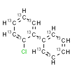 ChemSpider 2D Image | 2-Chloro(~13~C_12_)biphenyl | 13C12H9Cl