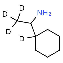 ChemSpider 2D Image | 1-[(1-~2~H)Cyclohexyl](2,2,2-~2~H_3_)ethanamine | C8H13D4N