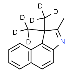 ChemSpider 2D Image | 2-Methyl-1,1-bis[(~2~H_3_)methyl]-1H-benzo[e]indole | C15H9D6N