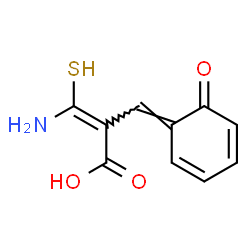 ChemSpider 2D Image | (2E)-3-Amino-2-[(E)-(6-oxo-2,4-cyclohexadien-1-ylidene)methyl]-3-sulfanylacrylic acid | C10H9NO3S
