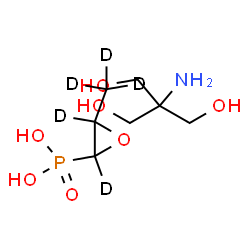 ChemSpider 2D Image | [3-(~2~H_3_)Methyl(~2~H_2_)-2-oxiranyl]phosphonic acid - 2-amino-2-(hydroxymethyl)-1,3-propanediol (1:1) | C7H13D5NO7P