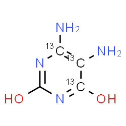 ChemSpider 2D Image | 5,6-Diamino-2,4-(4,5,6-~13~C_3_)pyrimidinediol | C13C3H6N4O2