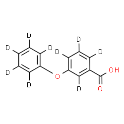 ChemSpider 2D Image | 3-[(~2~H_5_)Phenyloxy](~2~H_4_)benzoic acid | C13HD9O3