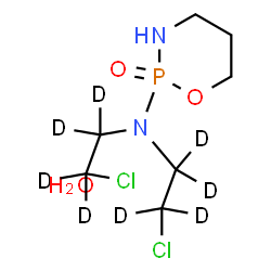 ChemSpider 2D Image | N,N-Bis[2-chloro(~2~H_4_)ethyl]-1,3,2-oxazaphosphinan-2-amine 2-oxide hydrate (1:1) | C7H9D8Cl2N2O3P