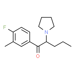 ChemSpider 2D Image | 1-(4-Fluoro-3-methylphenyl)-2-(1-pyrrolidinyl)-1-pentanone | C16H22FNO