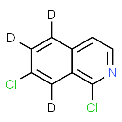 ChemSpider 2D Image | 1,7-Dichloro(5,6,8-~2~H_3_)isoquinoline | C9H2D3Cl2N