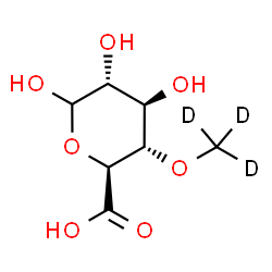 ChemSpider 2D Image | 4-O-(~2~H_3_)Methyl-D-glucopyranuronic acid | C7H9D3O7