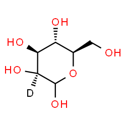 ChemSpider 2D Image | D-(C~2~-~2~H)Mannopyranose | C6H11DO6
