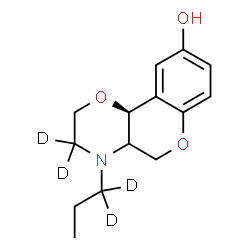 ChemSpider 2D Image | (10bS)-4-[(1,1-~2~H_2_)Propyl](3,3-~2~H_2_)-3,4,4a,10b-tetrahydro-2H,5H-chromeno[4,3-b][1,4]oxazin-9-ol | C14H15D4NO3