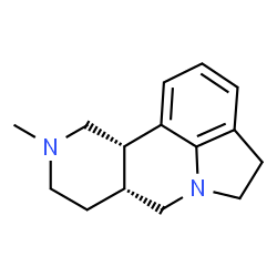 ChemSpider 2D Image | (7aR,11aS)-10-Methyl-4,5,7a,8,9,10,11,11a-octahydro-7H-indolo[1,7-bc][2,6]naphthyridine | C15H20N2