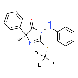 ChemSpider 2D Image | (5S)-3-Anilino-5-methyl-2-[(~2~H_3_)methylsulfanyl]-5-phenyl-3,5-dihydro-4H-imidazol-4-one | C17H14D3N3OS