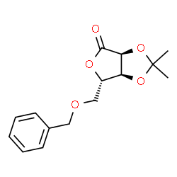 ChemSpider 2D Image | (3aS,6S,6aS)-6-[(Benzyloxy)methyl]-2,2-dimethyldihydrofuro[3,4-d][1,3]dioxol-4(3aH)-one (non-preferred name) | C15H18O5