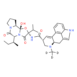 ChemSpider 2D Image | (2'beta,5'beta)-5'-[(2S)-2-Butanyl]-12'-hydroxy-2'-isopropyl-3',6',18-trioxo(17,17,17-~2~H_3_)ergotaman | C32H38D3N5O5