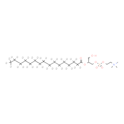 ChemSpider 2D Image | (2R)-2-[(~2~H_31_)Hexadecanoyloxy]-3-hydroxypropyl 2-(trimethylammonio)ethyl phosphate | C24H19D31NO7P