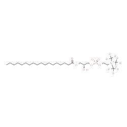 ChemSpider 2D Image | (2R)-2-Hydroxy-3-(stearoyloxy)propyl 2-{tris[(~2~H_3_)methyl]ammonio}ethyl phosphate | C26H45D9NO7P