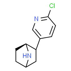 ChemSpider 2D Image | (1S)-2-(6-Chloro-3-pyridinyl)-7-azabicyclo[2.2.1]heptane | C11H13ClN2