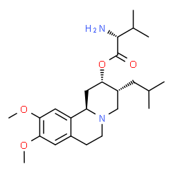 ChemSpider 2D Image | (2S,3R,11bR)-3-Isobutyl-9,10-dimethoxy-1,3,4,6,7,11b-hexahydro-2H-pyrido[2,1-a]isoquinolin-2-yl D-valinate | C24H38N2O4