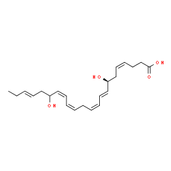 ChemSpider 2D Image | (4Z,7S,8E,10Z,13Z,15Z,19E)-7,17-Dihydroxy-4,8,10,13,15,19-docosahexaenoic acid | C22H32O4