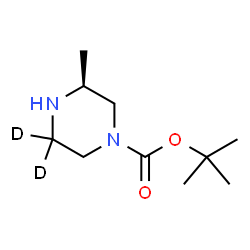 ChemSpider 2D Image | 2-Methyl-2-propanyl (3S)-3-methyl-1-(5,5-~2~H_2_)piperazinecarboxylate | C10H18D2N2O2