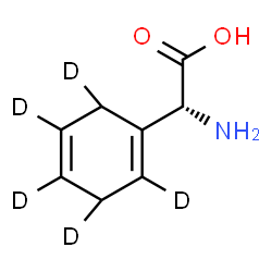 ChemSpider 2D Image | (2R)-Amino[(2,3,4,5,6-~2~H_5_)-1,4-cyclohexadien-1-yl]acetic acid | C8H6D5NO2