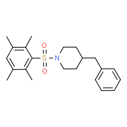 ChemSpider 2D Image | 4-Benzyl-1-[(2,3,5,6-tetramethylphenyl)sulfonyl]piperidine | C22H29NO2S