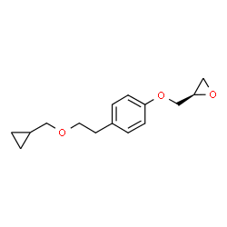 ChemSpider 2D Image | (2R)-2-({4-[2-(Cyclopropylmethoxy)ethyl]phenoxy}methyl)oxirane | C15H20O3
