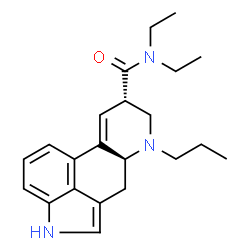 ChemSpider 2D Image | (5alpha,8alpha)-N,N-Diethyl-6-propyl-9,10-didehydroergoline-8-carboxamide | C22H29N3O