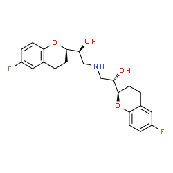 ChemSpider 2D Image | (1S,1'S)-2,2'-Iminobis{1-[(2R)-6-fluoro-3,4-dihydro-2H-chromen-2-yl]ethanol} | C22H25F2NO4