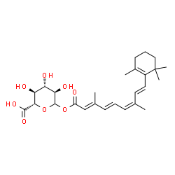 ChemSpider 2D Image | (9cis)-O~15~-[(3R,4S,5S,6S)-6-Carboxy-3,4,5-trihydroxytetrahydro-2H-pyran-2-yl]retinoic acid | C26H36O8