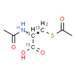 ChemSpider 2D Image | N,S-Diacetyl-L-(~13~C_3_,~15~N)cysteine | C413C3H1115NO4S
