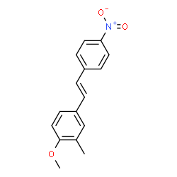 ChemSpider 2D Image | 3-methyl-4-methoxy-4′-nitrostilbene | C16H15NO3