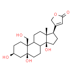ChemSpider 2D Image | (3beta,5beta,8xi,9xi)-3,5,14,19-Tetrahydroxycard-20(22)-enolide | C23H34O6