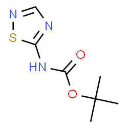 ChemSpider 2D Image | tert-butyl N-(1,2,4-thiadiazol-5-yl)carbamate | C7H11N3O2S