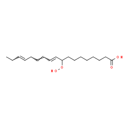 ChemSpider 2D Image | (10E,12E,15E)-9-Hydroperoxy-10,12,15-octadecatrienoic acid | C18H30O4