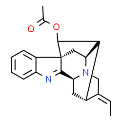 ChemSpider 2D Image | (7beta,16xi,19E)-1,2-Didehydro-2,7-dihydro-7,17-cyclosarpagan-17-yl acetate | C21H22N2O2