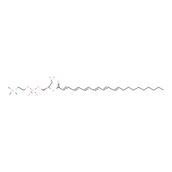 ChemSpider 2D Image | (2S)-2-[(2E,4E,6E,8E,10E,12E)-2,4,6,8,10,12-Docosahexaenoyloxy]-3-hydroxypropyl 2-(trimethylammonio)ethyl phosphate | C30H50NO7P