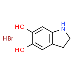 ChemSpider 2D Image | Indoline-5,6-diol hydrobromide | C8H10BrNO2