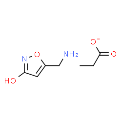 ChemSpider 2D Image | 5-(aminomethyl)isoxazol-3-ol; propanoate | C7H11N2O4