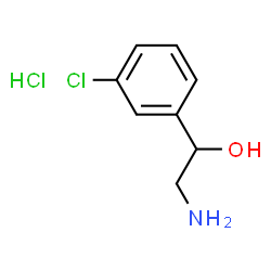 ChemSpider 2D Image | 2-Amino-1-(3-chloro-phenyl)-ethanol HCl | C8H11Cl2NO