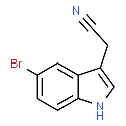ChemSpider 2D Image | 5-Bromoindole-3-acetonitrile | C10H7BrN2