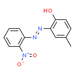 ChemSpider 2D Image | 2-((o-Nitrophenyl)azo)-p-cresol | C13H11N3O3