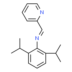 ChemSpider 2D Image | trans-2,6-Diisopropyl-N-(2-pyridylmethylene)aniline | C18H22N2