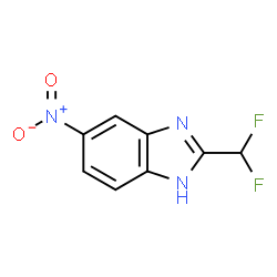 ChemSpider 2D Image | 2-(Difluoromethyl)-5-nitro-1H-benzimidazole | C8H5F2N3O2