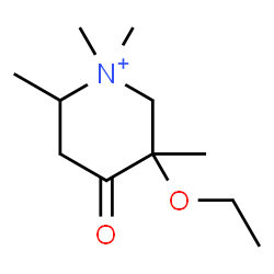 ChemSpider 2D Image | 5-Ethoxy-1,1,2,5-tetramethyl-4-oxopiperidinium | C11H22NO2