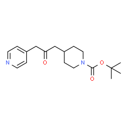 ChemSpider 2D Image | 1-BOC-4-(2-OXO-3-PYRIDIN-4-YL-PROPYL)-PIPERIDINE | C18H26N2O3