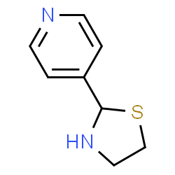 ChemSpider 2D Image | 4-(2-Thiazolidinyl)pyridine | C8H10N2S