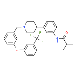 ChemSpider 2D Image | 2-Methyl-N-[3-(1-{3-[3-(trifluoromethyl)phenoxy]benzyl}-4-piperidinyl)phenyl]propanamide | C29H31F3N2O2