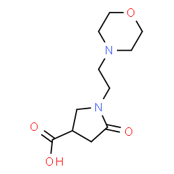 ChemSpider 2D Image | 1-(2-morpholin-4-ylethyl)-5-oxopyrrolidine-3-carboxylic acid | C11H18N2O4