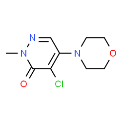 ChemSpider 2D Image | 4-chloro-2-methyl-5-morpholinopyridazin-3(2H)-one | C9H12ClN3O2